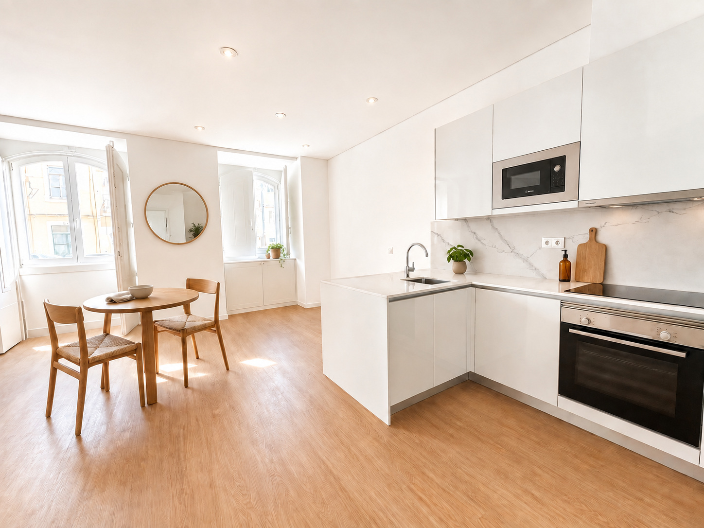 Kitchen and dining area