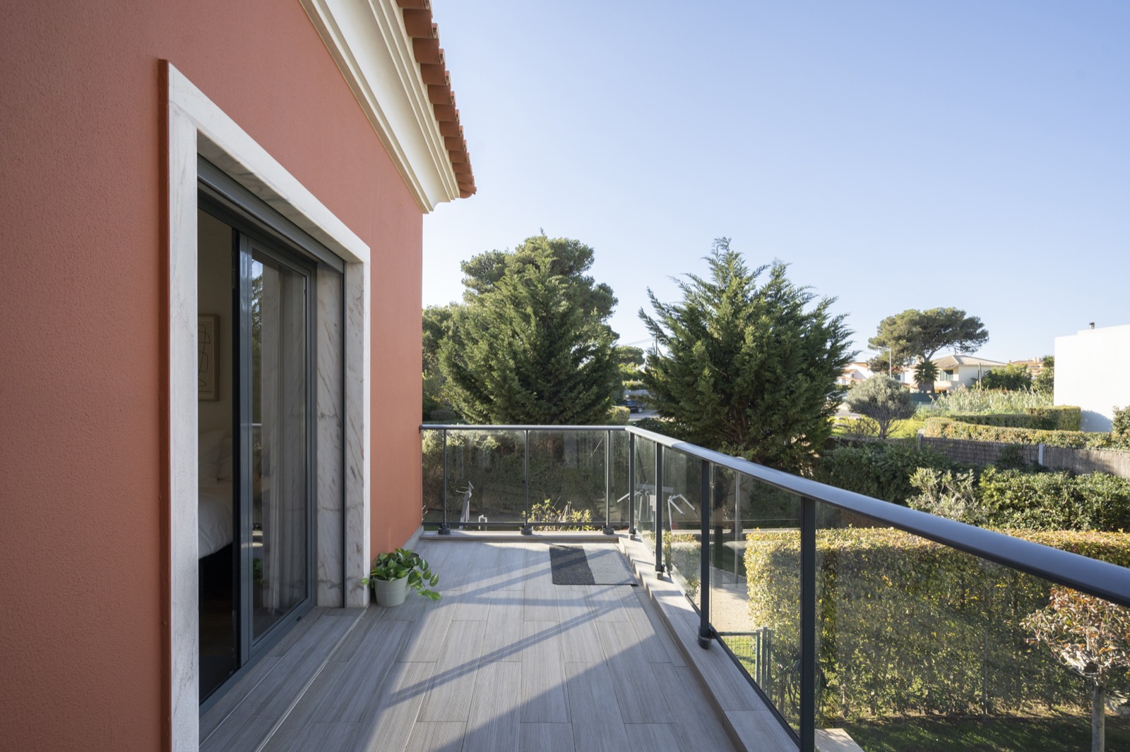 Private terrace with garden views