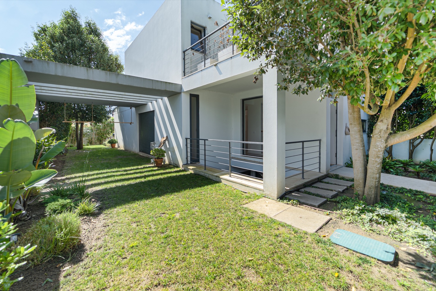 Garden and villa exterior